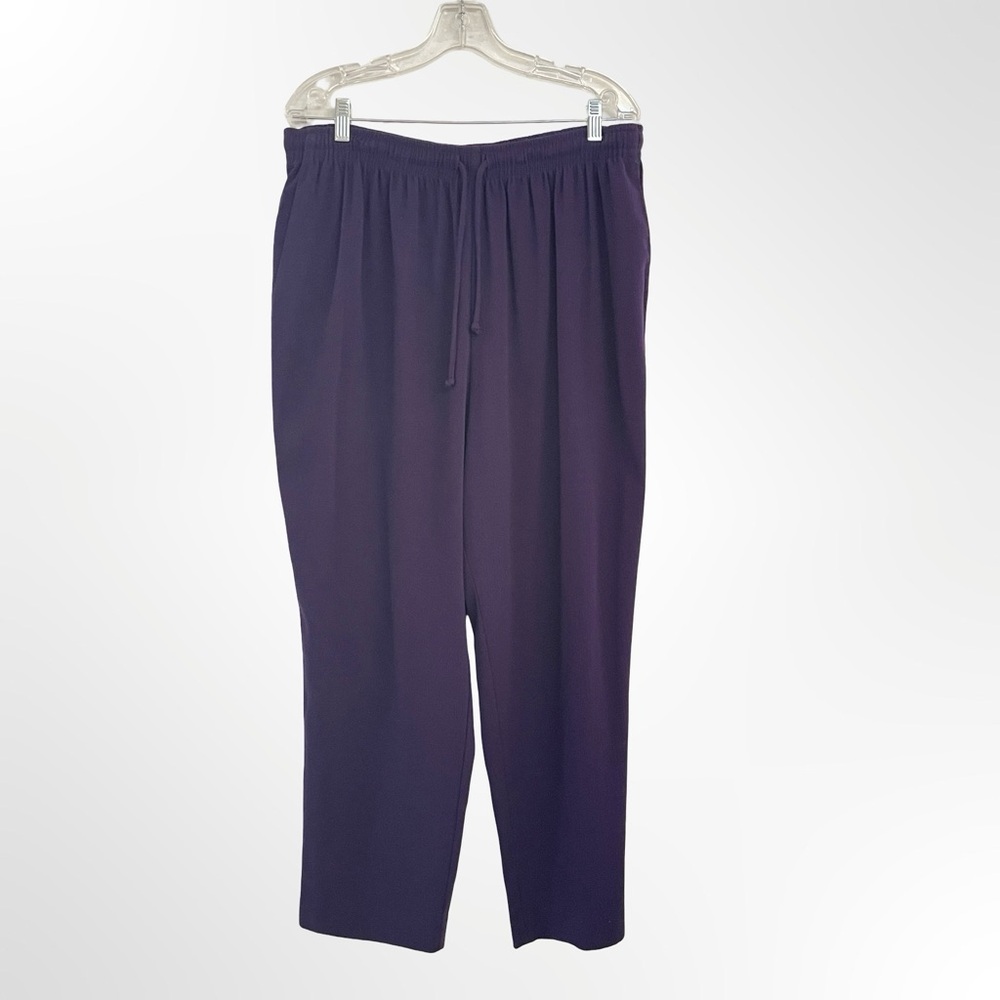 Alfred Dunner Purple Flare Pants in size 20W - Picture 2 of 6